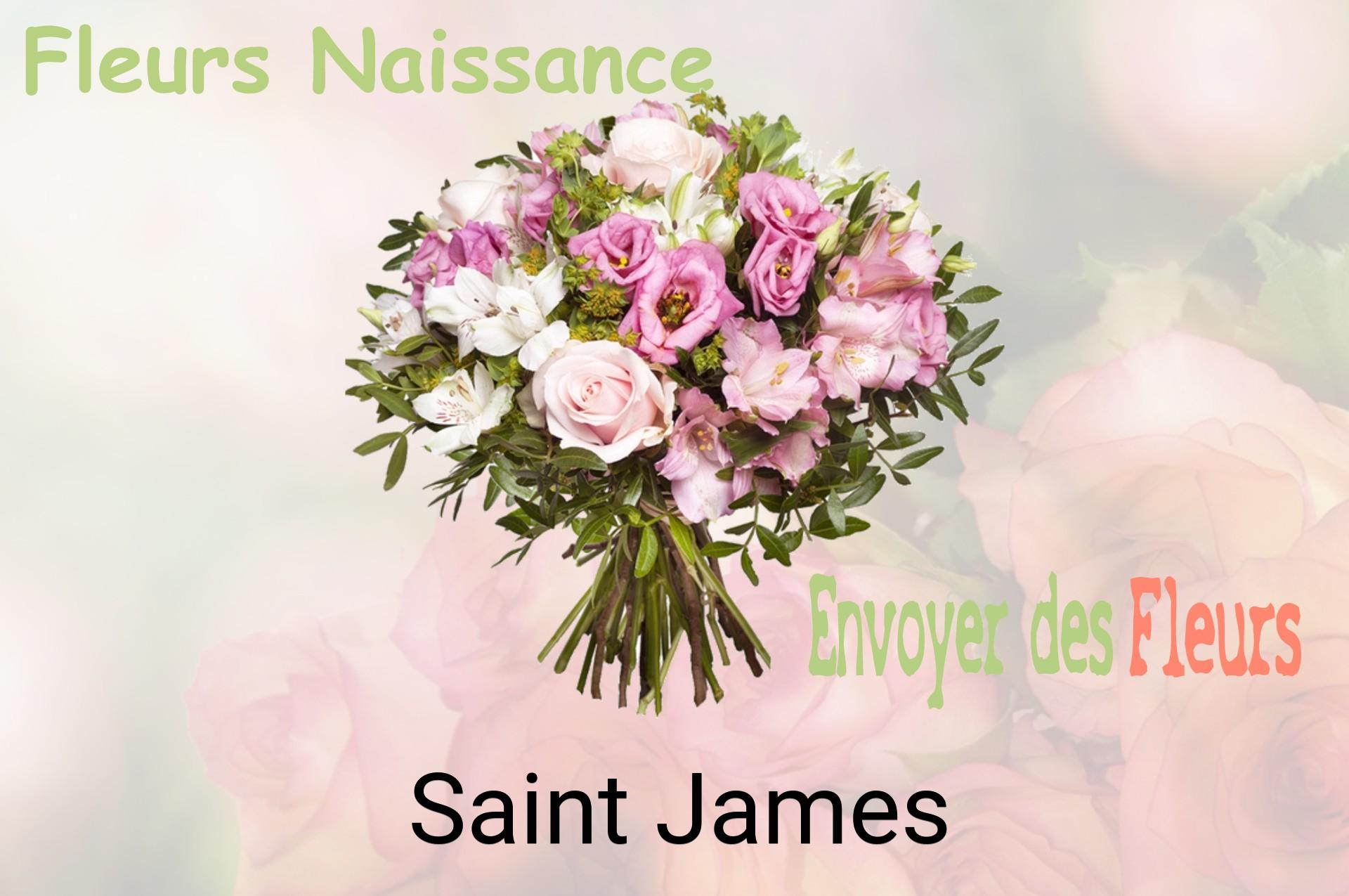 Bouquet de fleurs de naissance livré à Saint-James